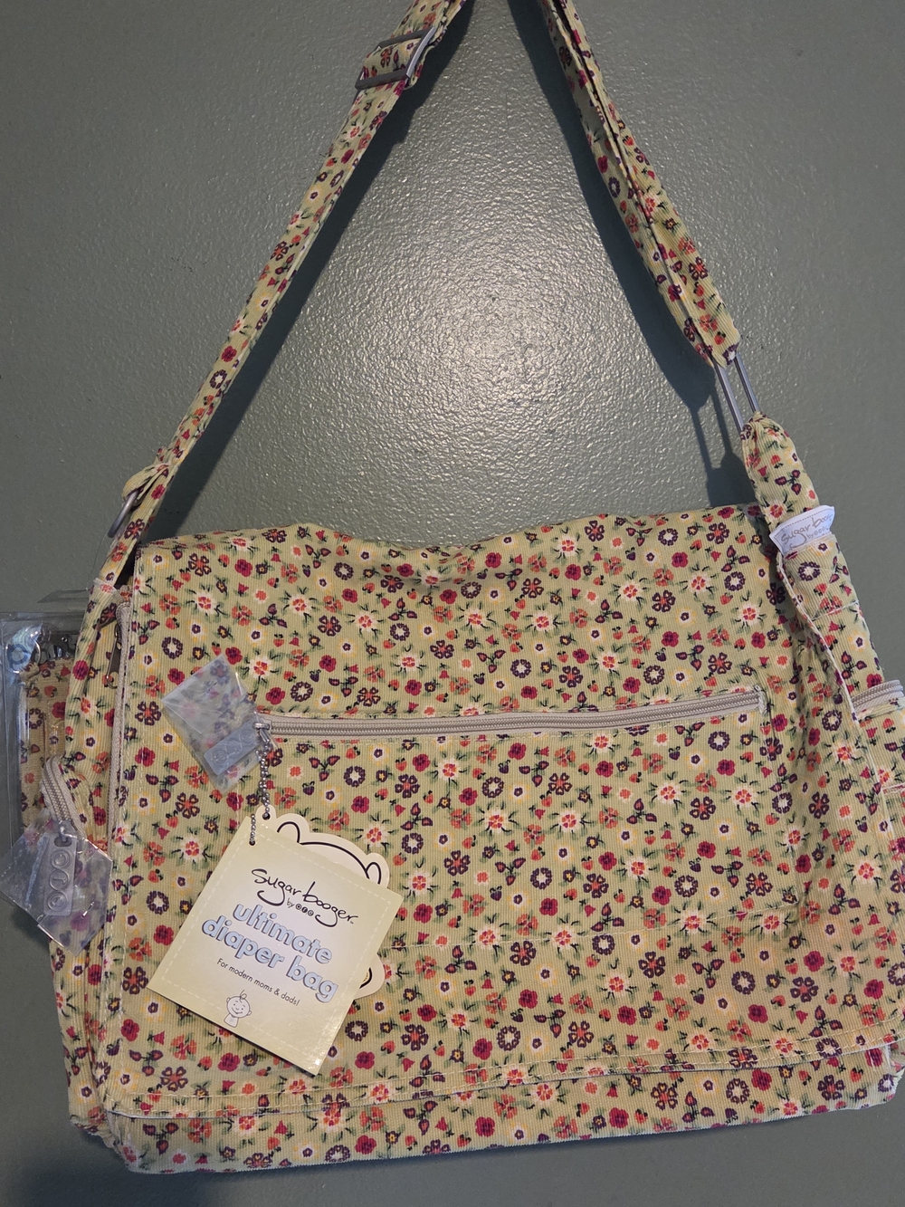 Yellow Floral Baby Diaper Bag